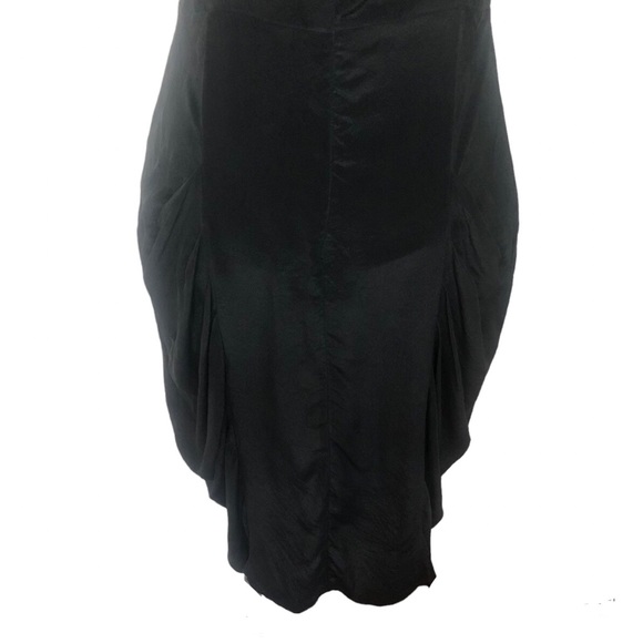 🌿 OXFORD 🌿 womans midi dress black 100% silk sleeveless size 6 - Picture 7 of 11